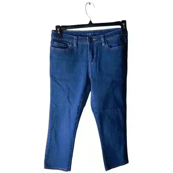 Michael Kors Jeans Women's Size 4 Straight Leg Blue Capri Denim - Picture 1 of 11